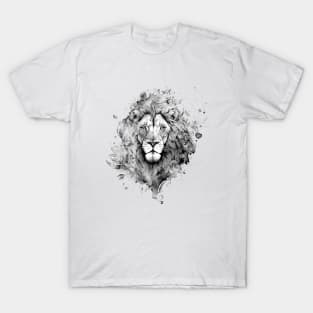 Ornamental watercolored Lion Monochrome T-Shirt